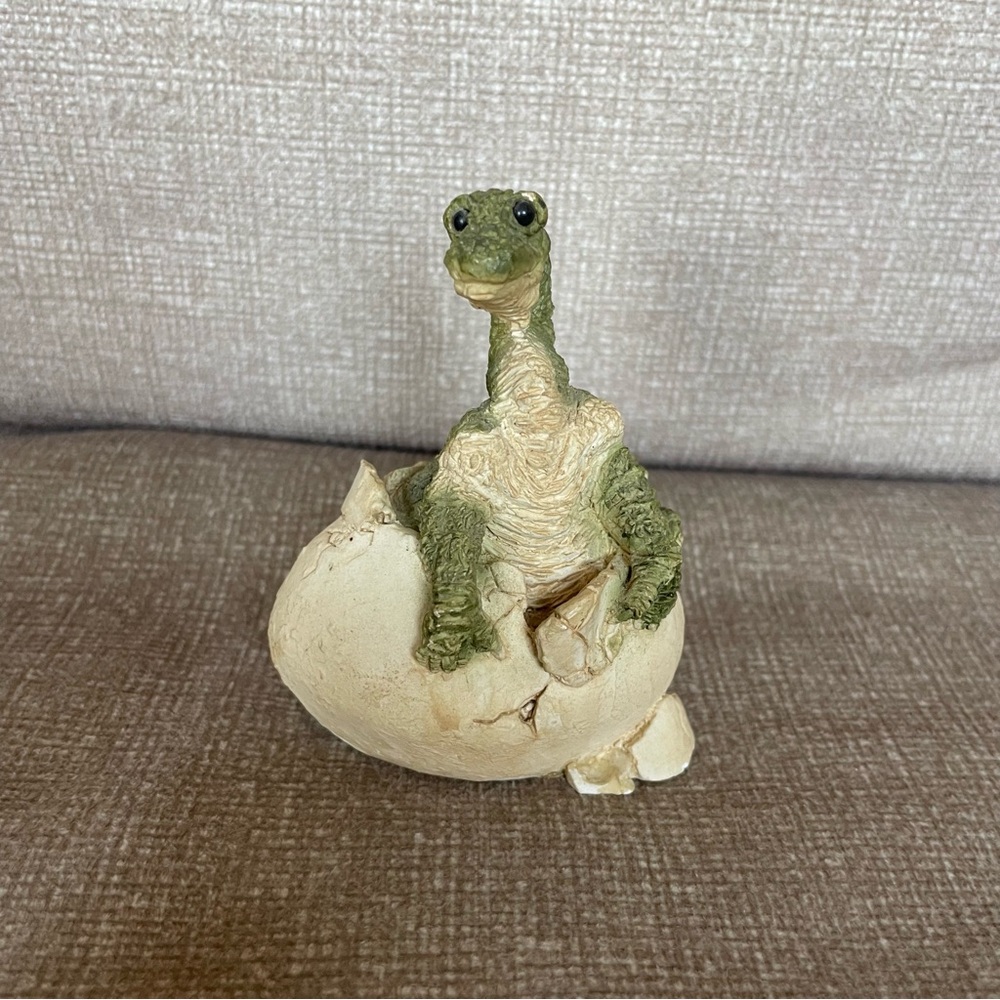 Green Reptile Hatching Figurine